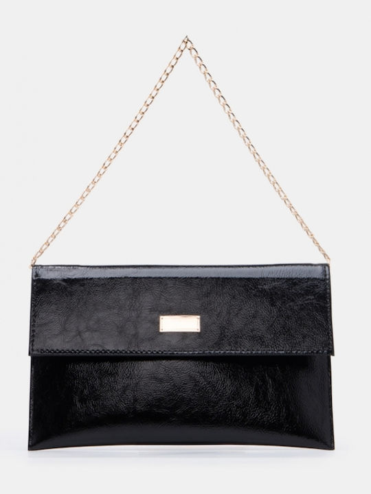 Damen-Clutch Schwarzlack