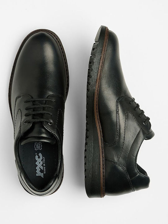 Anatomische Schwarze Herren-Freizeitschuhe aus Leder