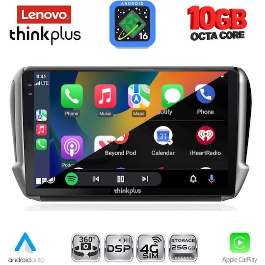 Lenovo Ltm 11508_cpa 10-Zoll-Multimedia-Tablet für Peugeot 208-2008, Modell 2012-2021