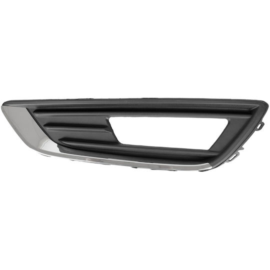 Декоративна решетка за предна броня за Ford Focus III FL 12-16 с халогенни фарове, черна + хромирана, лява