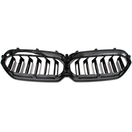 Bmw 5 G30 G31 Lci 2020 Grille Between Headlights Kidneys Black Glossy Double Bar