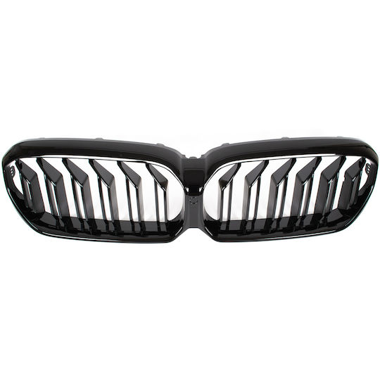 Bmw 5 G30 G31 Lci 2020 Grille Between Headlights Kidneys Black Glossy Double Bar