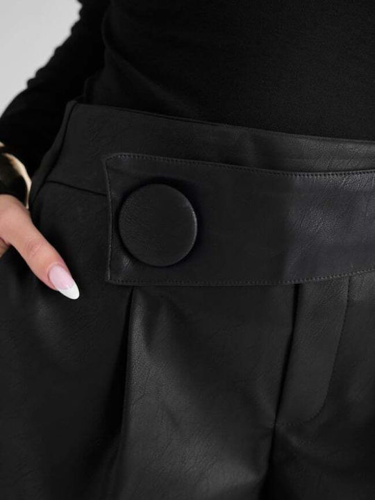 Women's Leather Shorts Black