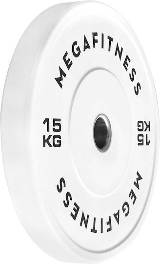 MegaFitness Диск Бъмпър Олимпийски Тип Гумен 1 x 15 kg Φ50 mm