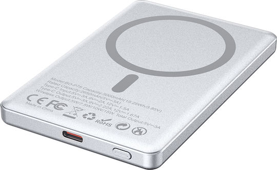 BWOO P75 MagSafe Външна Батерия 5000mAh 20W с USB-C Изходен Порт Power Delivery Черна