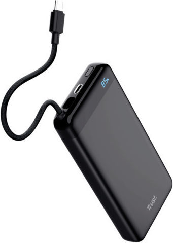 Trust Power Bank 10000mAh 20W με Θύρα USB-C Μαύρο