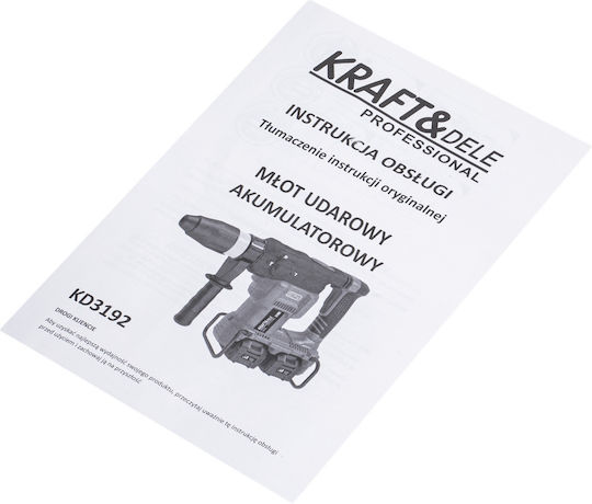 Kraft & Dele KD3192 Akku-Bohrhammer Brushless 42 V mit SDS-Plus-Aufnahme