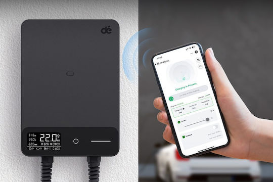 Încărcător Trifazat cu Montaj pe Perete 22 kW cu Cablu Încorporat de 7,5 m Tip 2