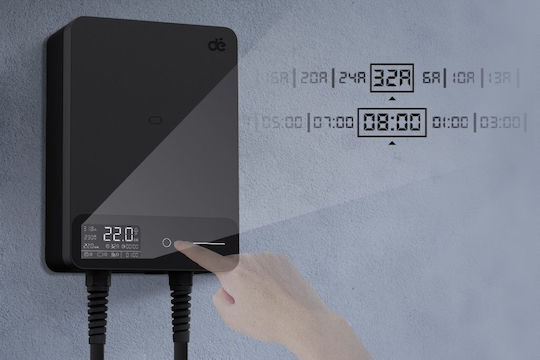 Încărcător Trifazat cu Montaj pe Perete 22 kW cu Cablu Încorporat de 7,5 m Tip 2