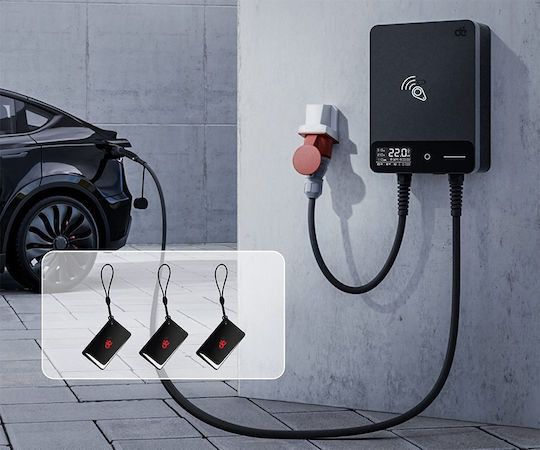 Încărcător Trifazat cu Montaj pe Perete 22 kW cu Cablu Încorporat de 7,5 m Tip 2