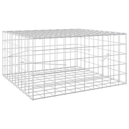vidaXL Steel Gabion Basket for Garden Fence 100x100x50 cm Silver