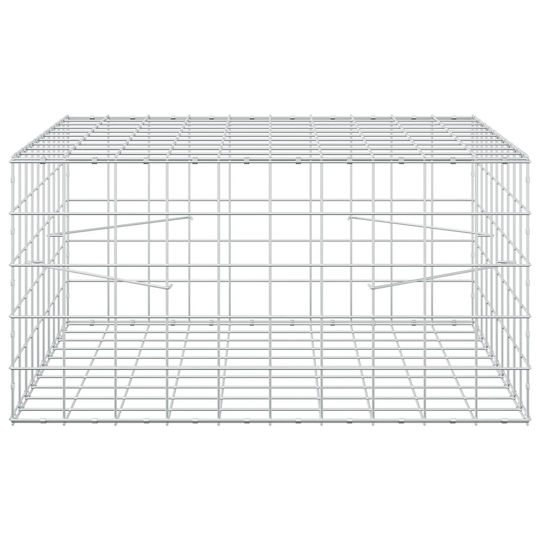 vidaXL Steel Gabion Basket for Garden Fence 100x100x50 cm Silver