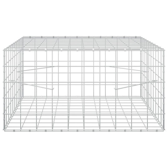 vidaXL Steel Gabion Basket for Garden Fence 100x100x50 cm Silver