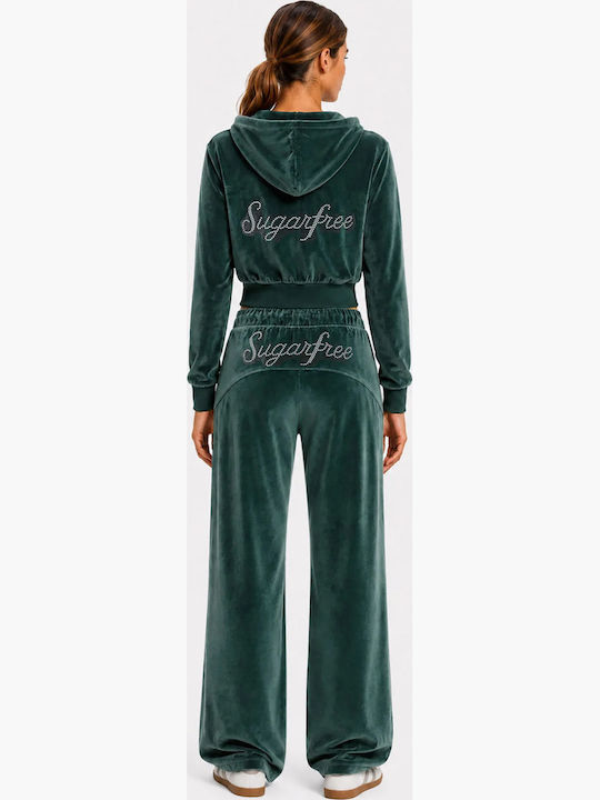 Cropped Women's Sweatshirt Cardigan Shady Petrol