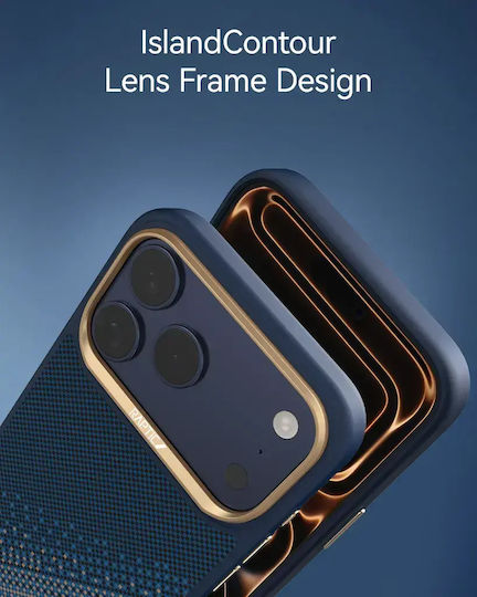 Raptic Rückseite Aramidfaser / Kunststoff / Gehärtetes Glas Marineblau (iPhone 18 Pro Max / 17 Pro Max)
