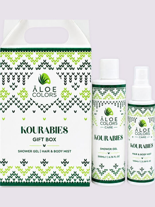 Aloe Colors Kourabies Комплект за Грижа за Хидратация и Почистване на Тялото 2 бр