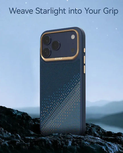 Raptic Rückseite Aramidfaser / Kunststoff / Gehärtetes Glas Marineblau (iPhone 18 Pro Max / 17 Pro Max)