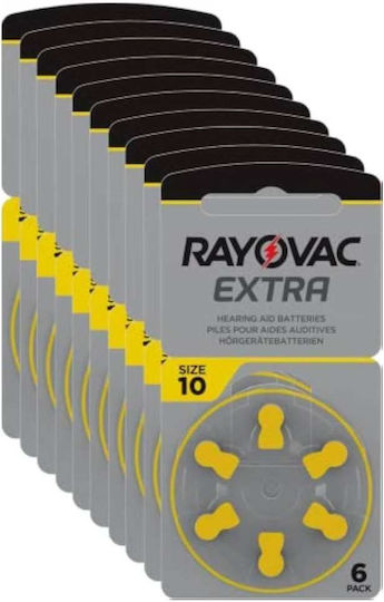 Rayovac Extra Advanced Hörgerätebatterien für Hörgeräte 10 1.45V 80Stück