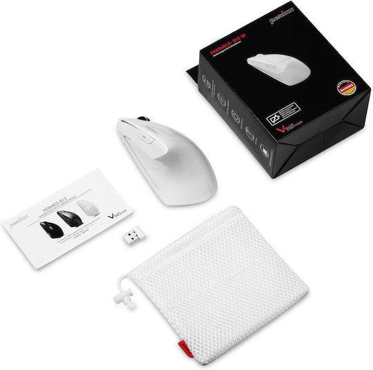 Perimice-813 Mouse Vertical Wireless Bluetooth Alb