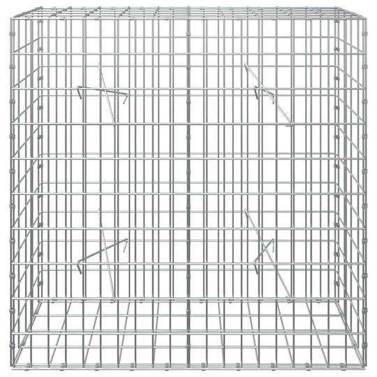 vidaXL Steel Gabion Box for Garden Fence 100x20x100 cm Silver