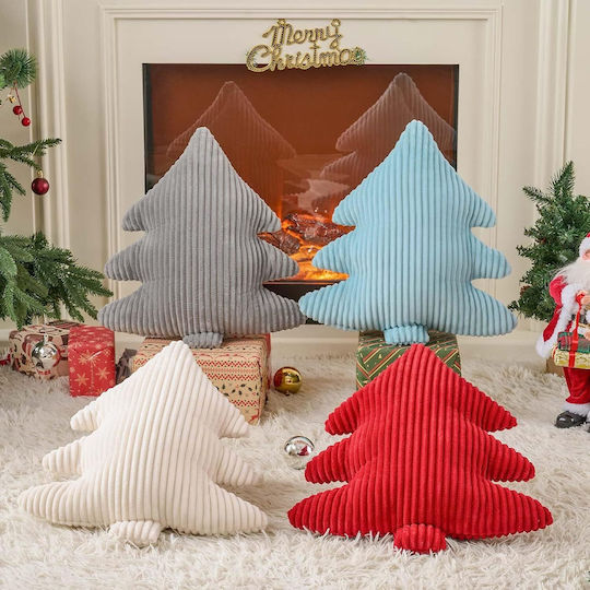 Weihnachtsbaumkissen-Set 2 Stück 45,5 × 41 cm Hellblau