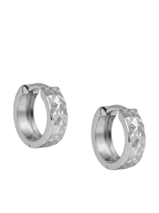 Weißgoldene Creolen mit Diamanten K9 057785 057785 9 Karat Gold