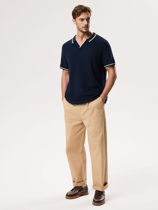 Swiftknit Polo Μπλούζα Κοντομάνικη Navy Μπλε