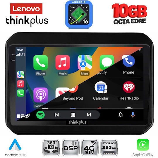 Lenovo Auto-Audiosystem für Suzuki Ignis BMW X2 / X6 2016–2026 (Bluetooth/USB/WiFi/GPS/Apple CarPlay/Android Auto) mit 9-Zoll-Touchscreen
