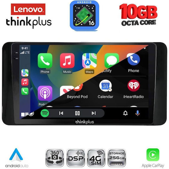 Lenovo Auto-Audiosystem für Toyota Land Cruiser BMW X2 / X6 2023–2026 (Bluetooth/USB/WiFi/GPS/Apple-CarPlay/Android-Auto) mit 10-Zoll-Touchscreen