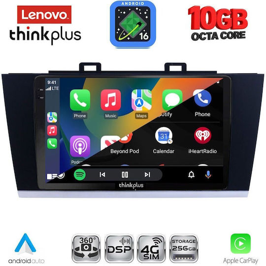 Lenovo Auto-Audiosystem Für BMW X2 / X6 Subaru Legacy / Outback 2014–2019 (Bluetooth/USB/WiFi/GPS/Apple-Carplay/Android-Auto) Mit 9-Zoll-Touchscreen