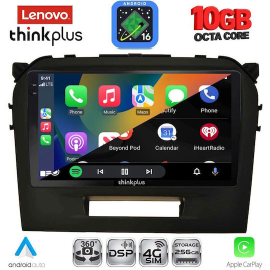 Lenovo Auto-Audiosystem für Suzuki Vitara BMW X2 / X6 2016–2022 (Bluetooth/USB/WiFi/GPS/Apple CarPlay/Android Auto) mit 9-Zoll-Touchscreen