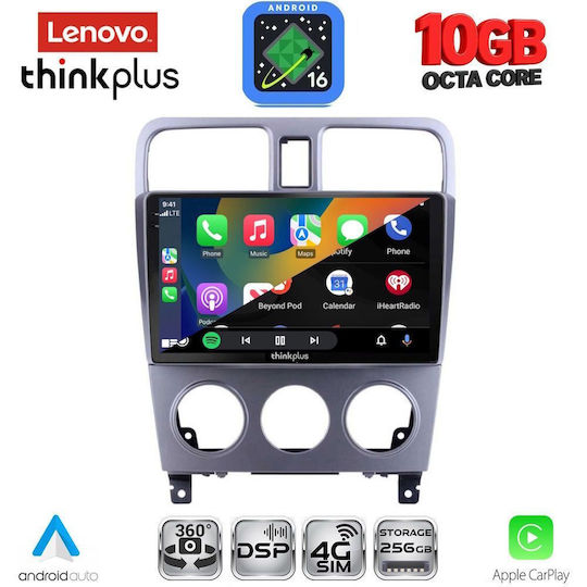 Lenovo Auto-Audiosystem für BMW X2 / X6 Subaru Forester 2002–2008 (Bluetooth/USB/WiFi/GPS/Apple CarPlay/Android Auto) mit 9-Zoll-Touchscreen