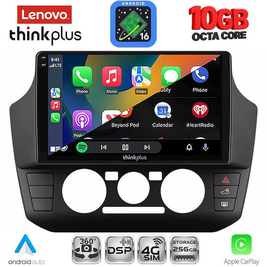 Lenovo Auto-Audiosystem für BMW X2 / X6 Seat Mii Skoda Citigo 2017–2023 (Bluetooth/USB/WiFi/GPS/Apple CarPlay/Android Auto) mit 9-Zoll-Touchscreen