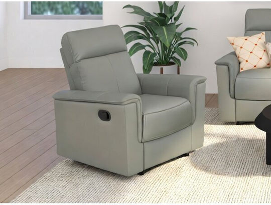 Fivmelu 100 Fotoliu Relax Rotativ din Piele Ecologică Gri Deschis 91x92x99cm Fivmelu 100 Fotoliu Relax Rotativ din Piele Ecologică Gri Deschis 91x92x99cm
