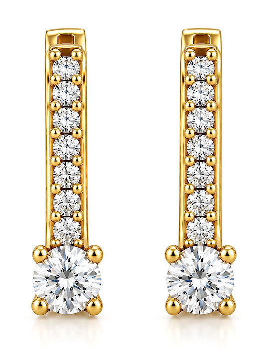 Creolen aus 9-karätigem Gold mit Zirkon Ear_5864