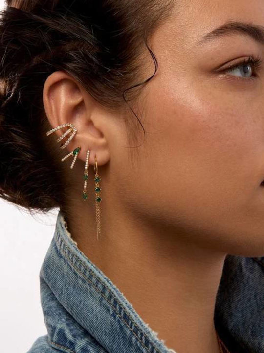 Mya Bay Bird Earrings Gold Hoops Bo-368 Mya Bay Bird Earrings Gold Hoops Bo-368