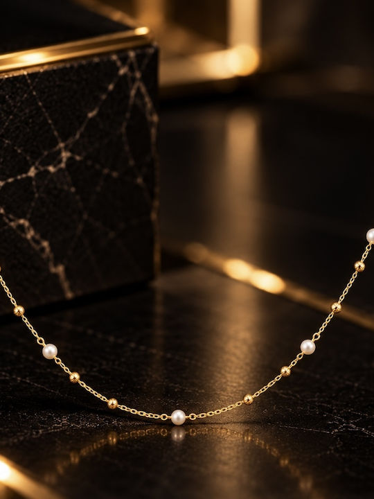 Colier din Aur de 14K cu Perle Colier din Aur de 14K cu Perle