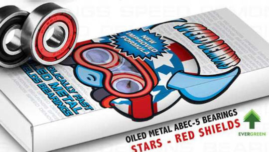 Speed Demons Skate Stars Red Abec 5 Lager Skateboard Kugellager (8 Stück)