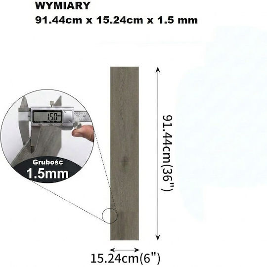Self-adhesive Vinyl Panels 5 M² Dark Brown Plank Parquet Waterproof