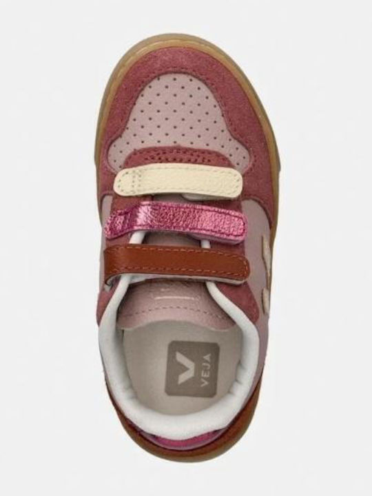 V-10 Kinder Sneaker mit Klettverschluss in Rosa