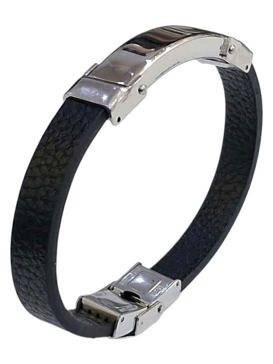 Kalliopi Silver Ανδρικό Βραχιόλι από Ατσάλι 22cm