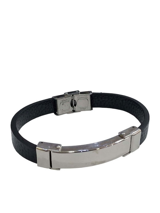 Kalliopi Silver Ανδρικό Βραχιόλι από Ατσάλι 22cm