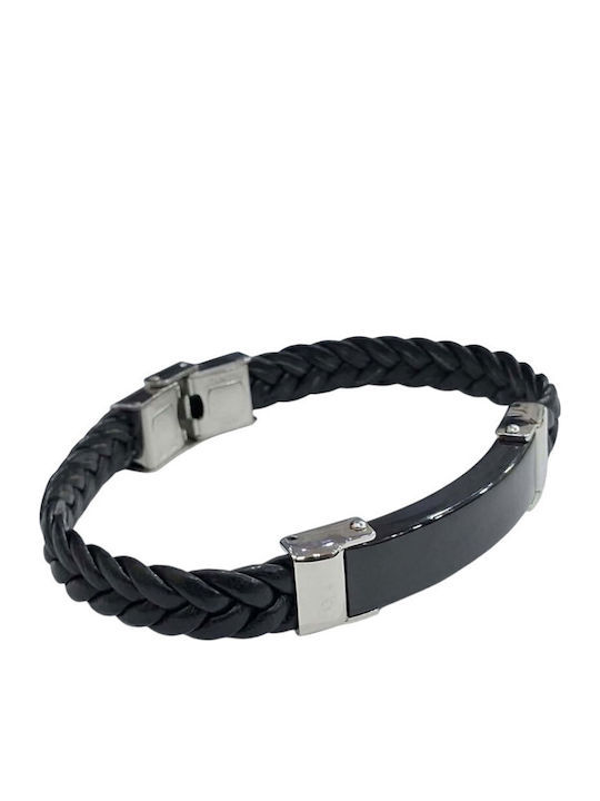 Kalliopi Silver Brățară Pentru Bărbați Tip Identitate din Oțel Inoxidabil 23cm