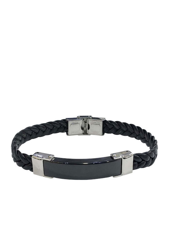 Kalliopi Silver Brățară Pentru Bărbați Tip Identitate din Oțel Inoxidabil 23cm