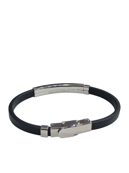 Kalliopi Silver Brățară de Identitate pentru Bărbați din Oțel 22cm