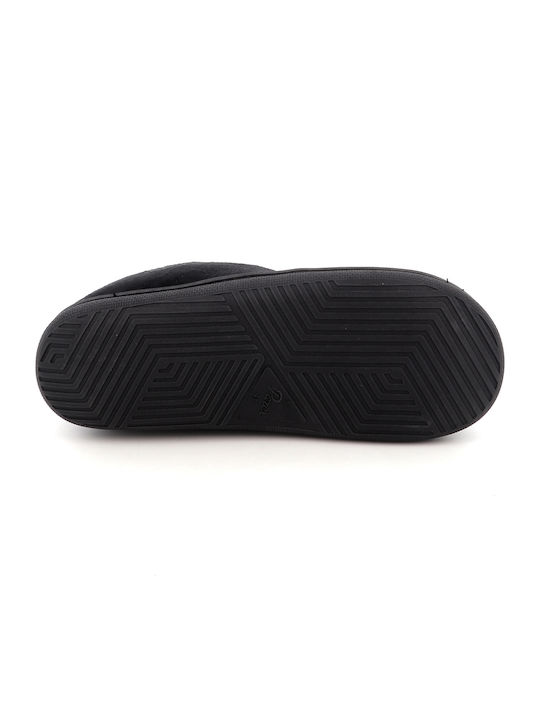 Memory Foam Κλειστές Ανδρικές Παντόφλες Μαύρες