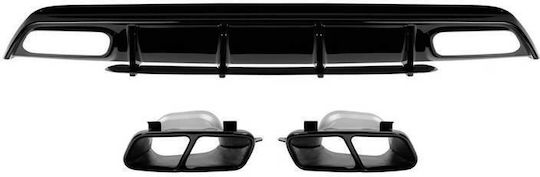 Diffuser Πίσω Προφυλακτήρα Mercedes-benz A-class W176 15-18 A45 Amg Look Μπούκες Μαύρες 00---00