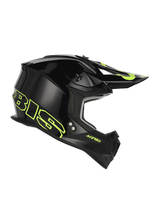 Linear Black/Fluo Κράνος Μηχανής Motocross ECE 22.06 1400gr
