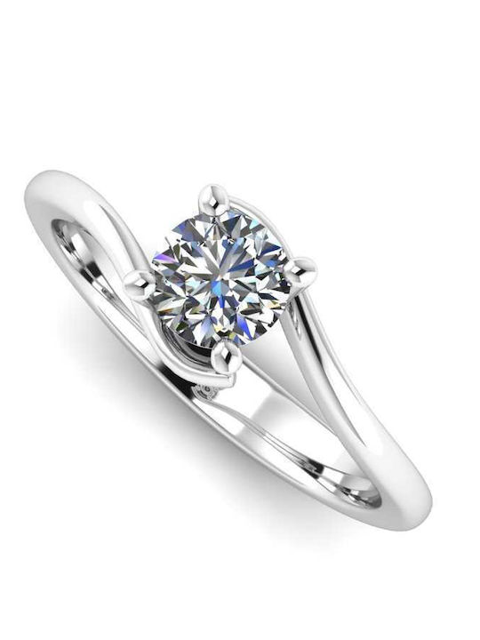 VTJ Solitärring aus Silber mit Diamant
