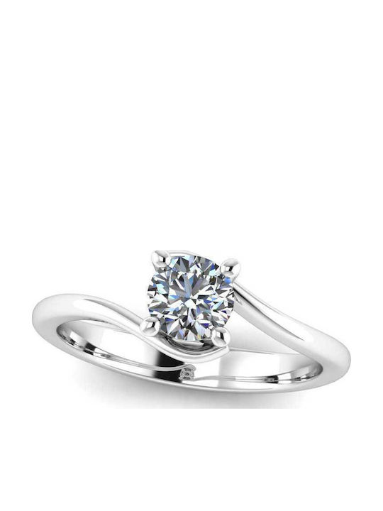VTJ Solitärring aus Silber mit Diamant